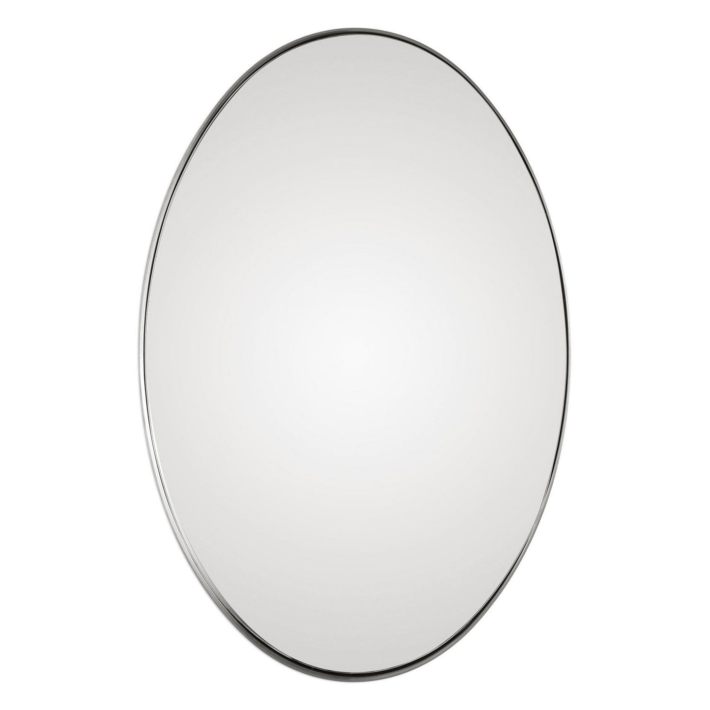  Uttermost's Pursley Brushed Nickel Oval Mirror