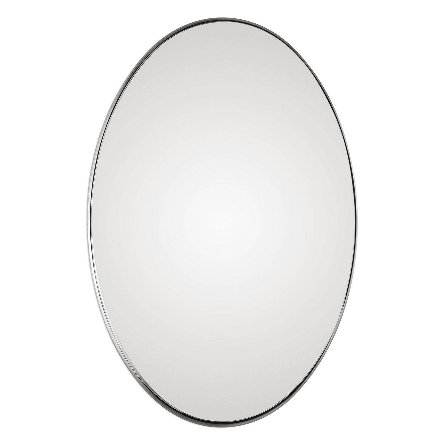  Uttermost's Pursley Brushed Nickel Oval Mirror