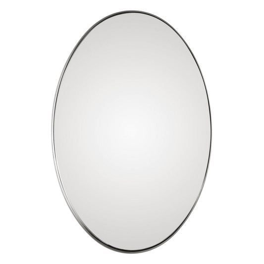  Uttermost's Pursley Brushed Nickel Oval Mirror