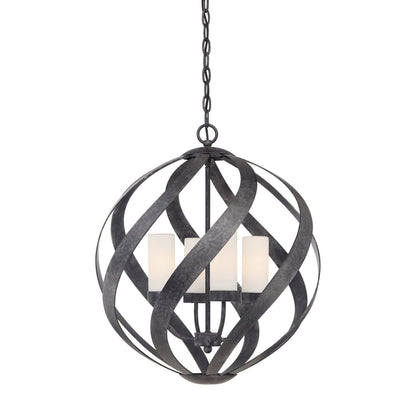  Blacksmith 4-Light Pendant In Old Black Finish