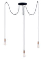 Maxim Early Electric 3-Light Pendant In Black / Antique Brass