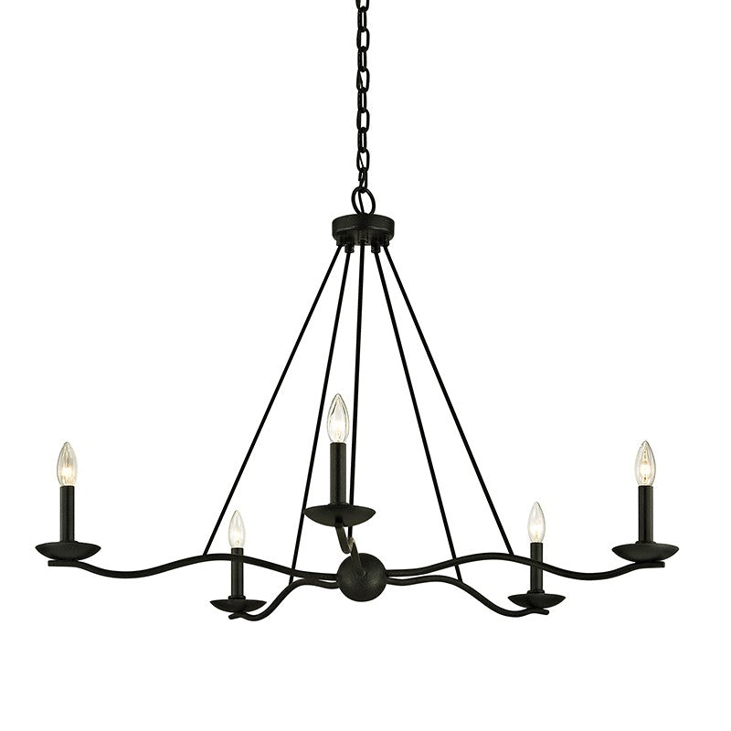  Sawyer 5-Light Chandelier In Forged Iron