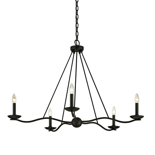  Sawyer 5-Light Chandelier In Forged Iron
