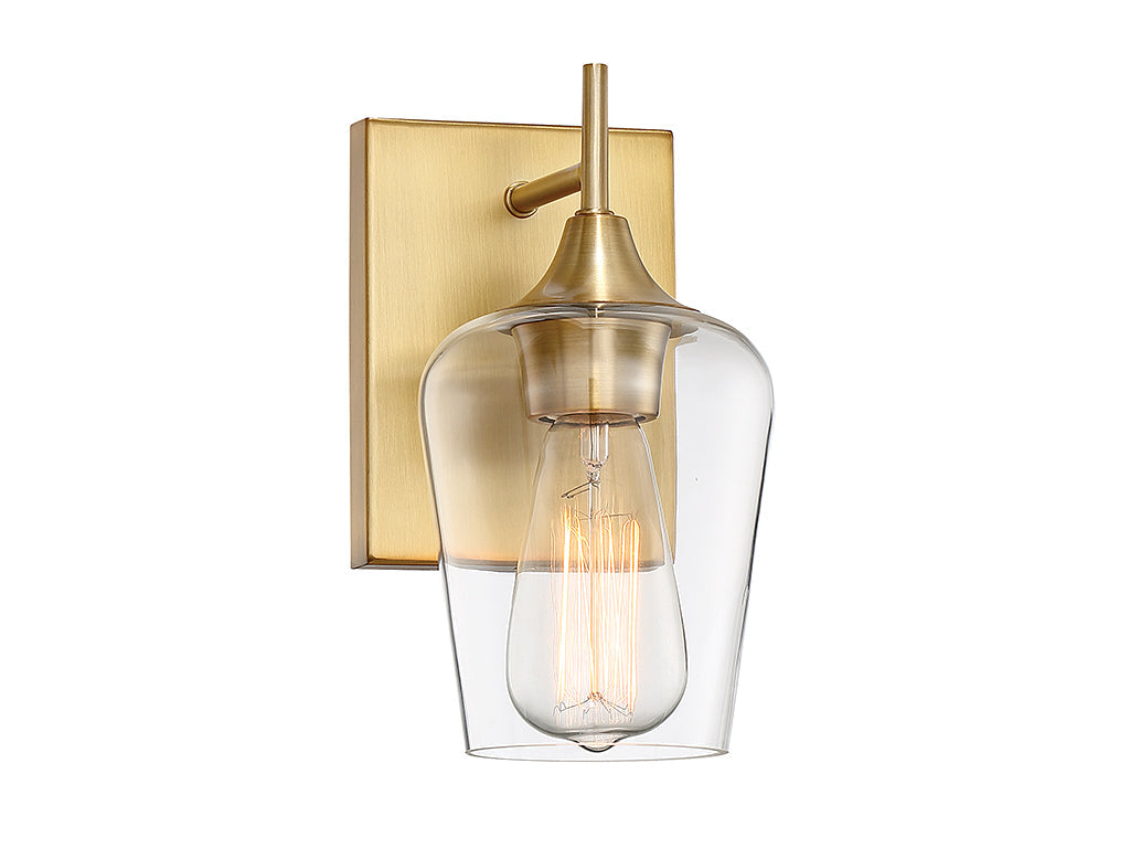  Octave 1-Light Sconce In Warm Brass