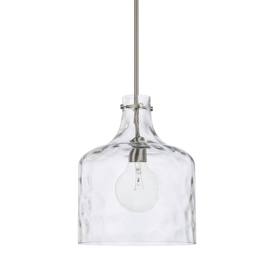  Crawford 1-Light Pendant In Brushed Nickel