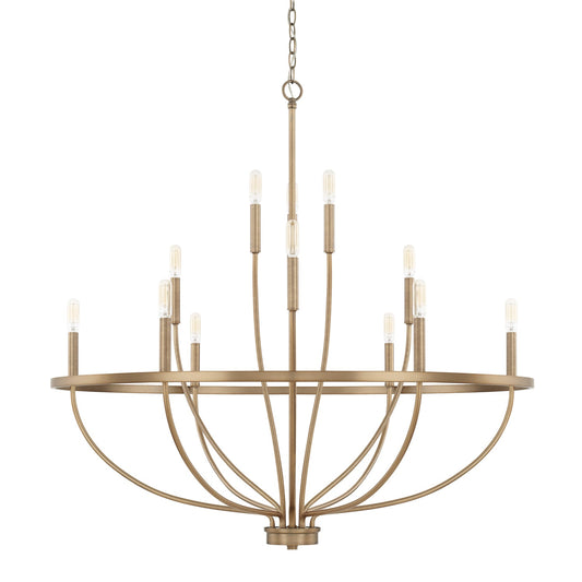  Greyson 12-LightChandelier In Aged Brass