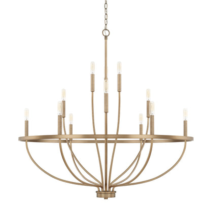  Greyson 12-LightChandelier In Aged Brass