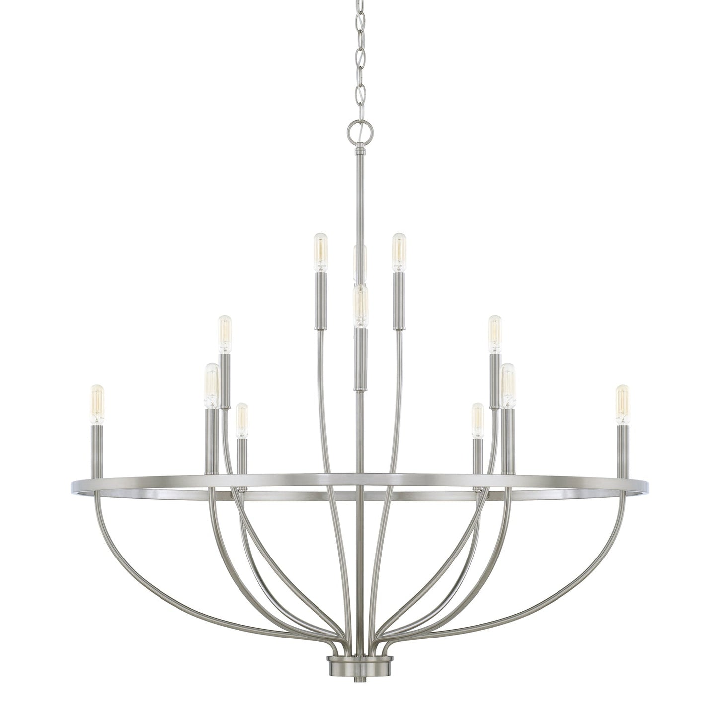  Greyson 12-Light Chandelier In Brushed Nickel