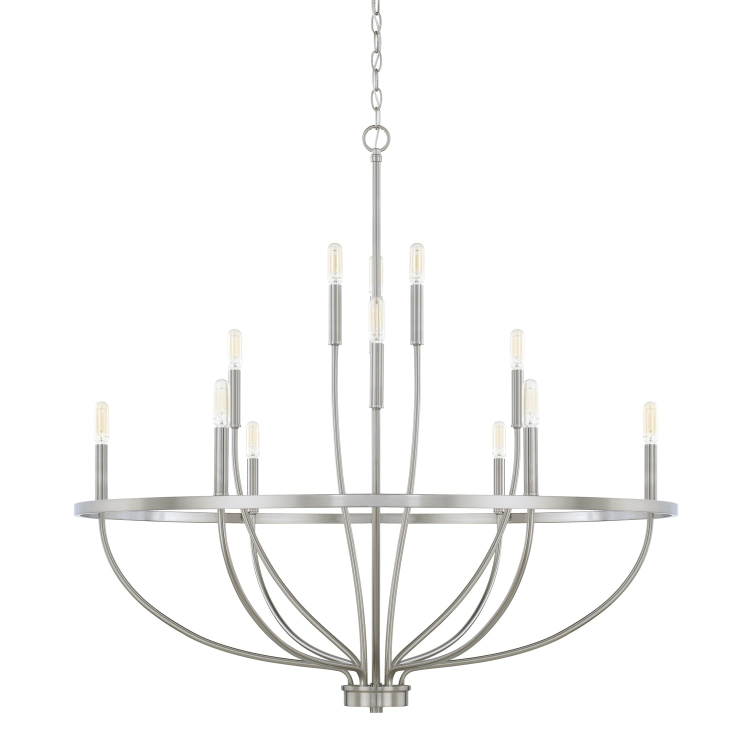  Greyson 12-Light Chandelier In Brushed Nickel