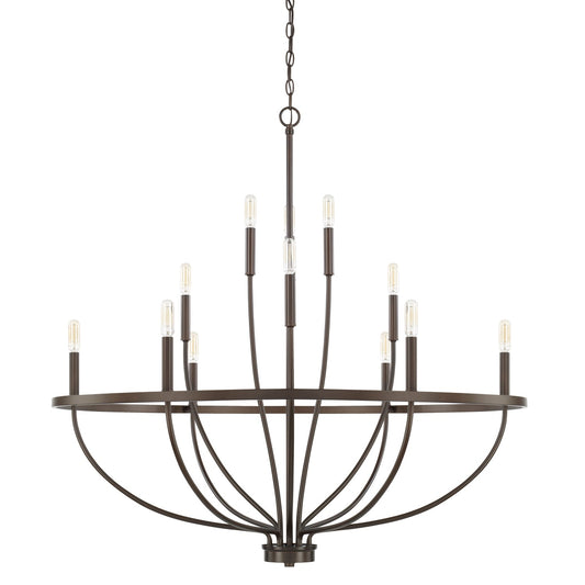  Greyson 12-Light Chandelier In Bronze