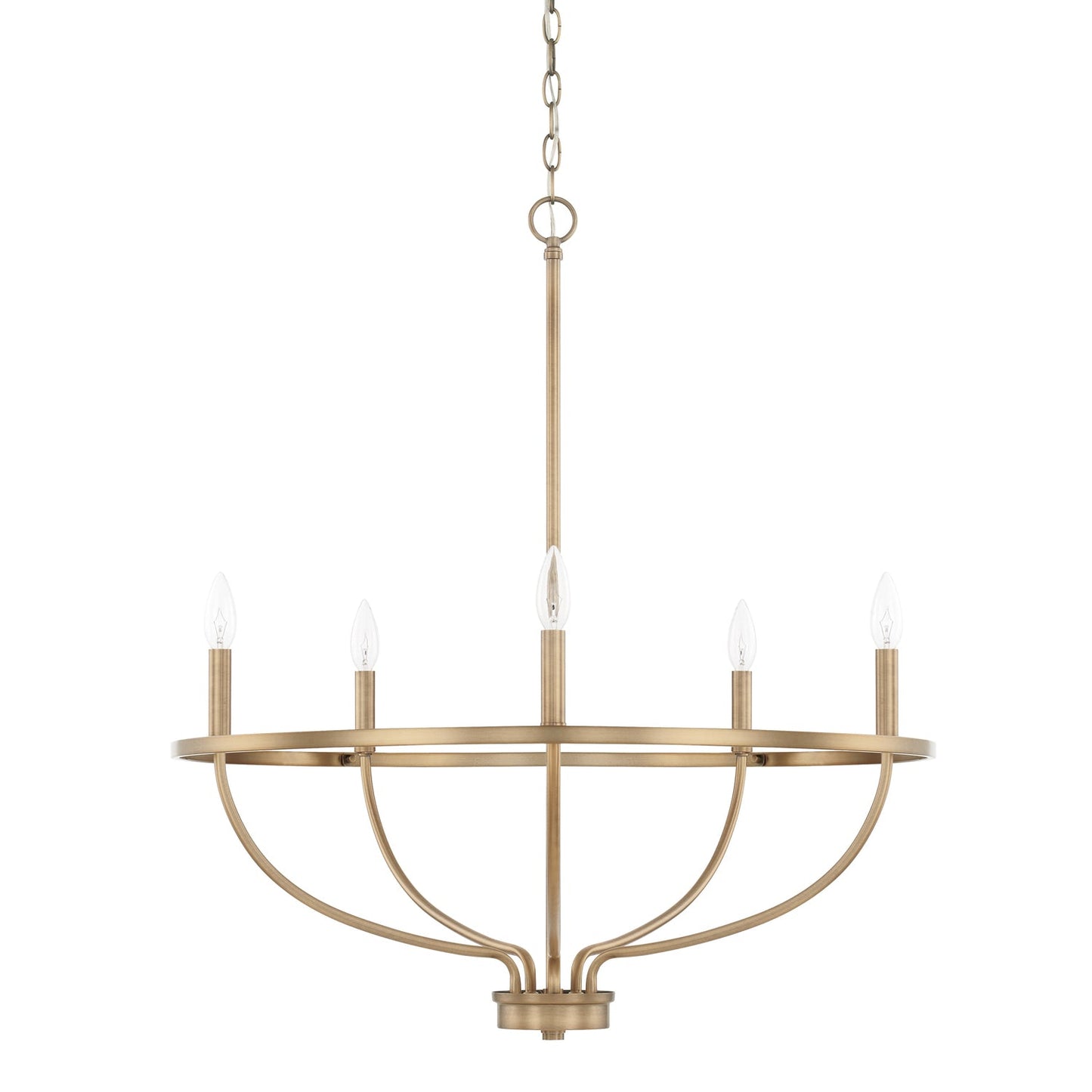  Greyson 5-Light Chandelier In Aged Brass