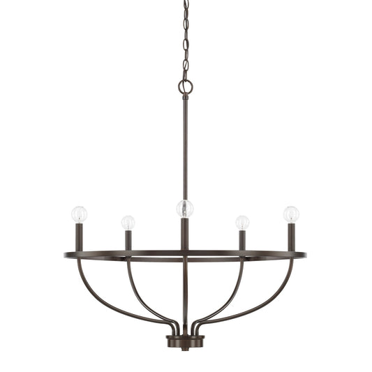  Greyson 5-Light Chandelier In Bronze
