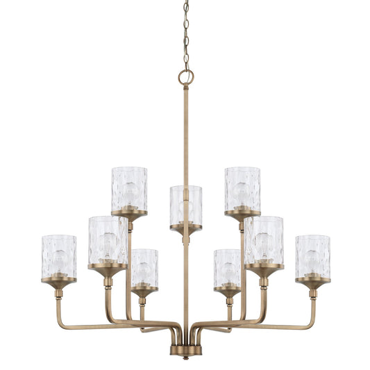  Colton 9-Light Chandelier In Aged Brass