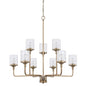  Colton 9-Light Chandelier In Aged Brass