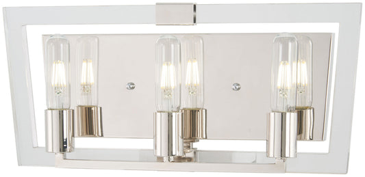  Crystal Chrome 3-Light Bath In Polished Nickel