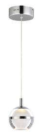  Swank 1-Light LED Pendant In Polished Chrome