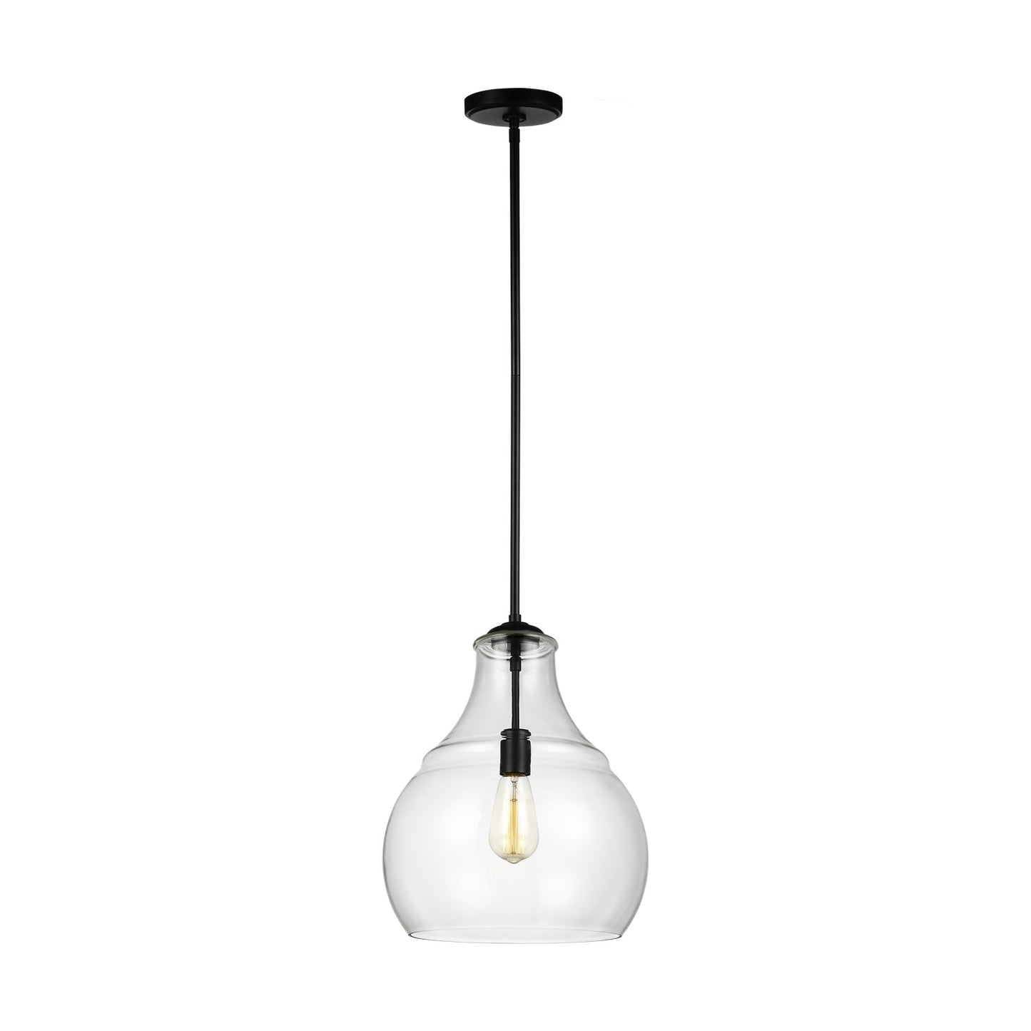  Zola 1-Light Pendant In Oil Rubbed Bronze With Clear Glass