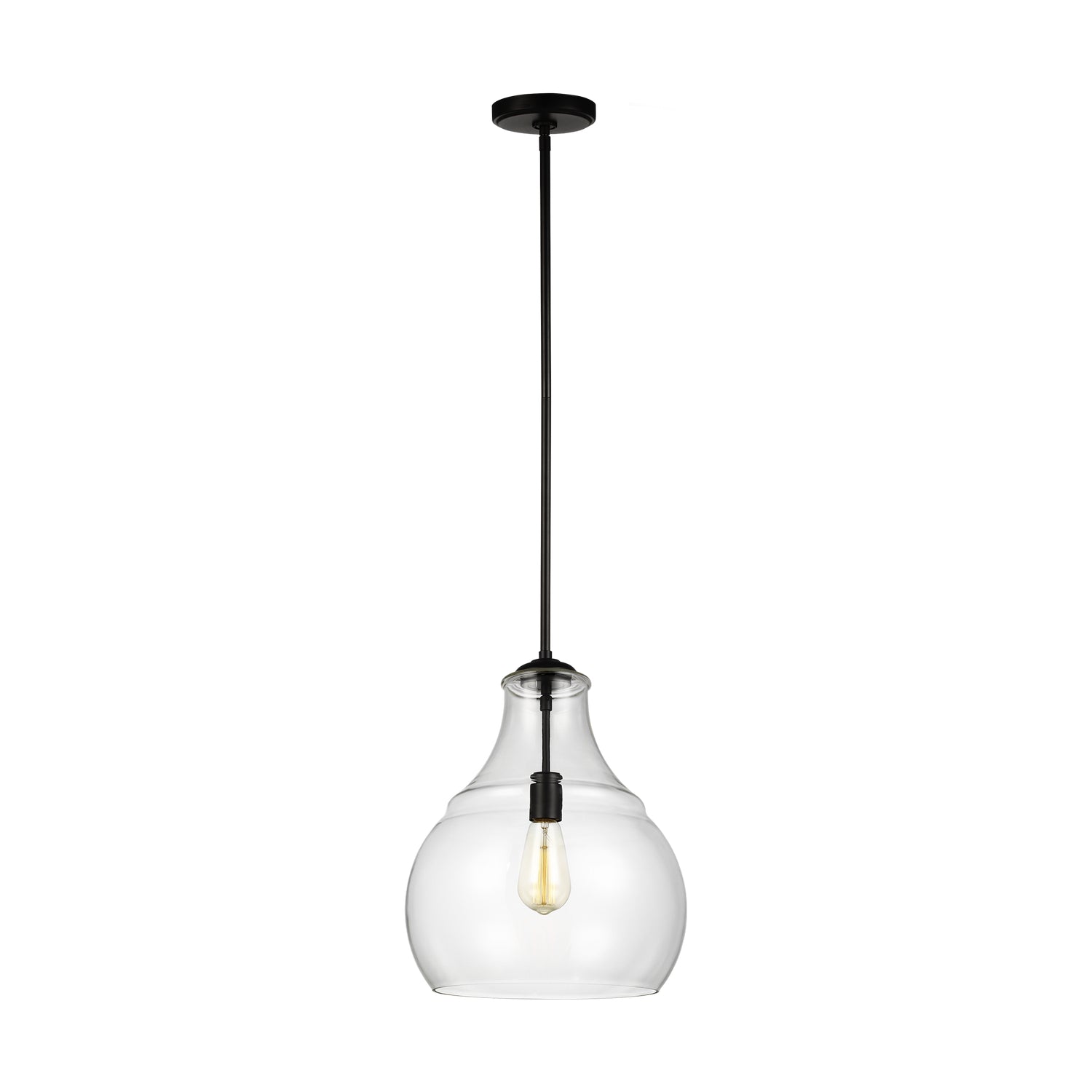  Zola 1-Light Pendant In Oil Rubbed Bronze With Clear Glass
