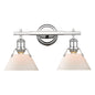 Golden Lighting Orwell 2-Light Bath Vanity In Chrome With Opal Glass