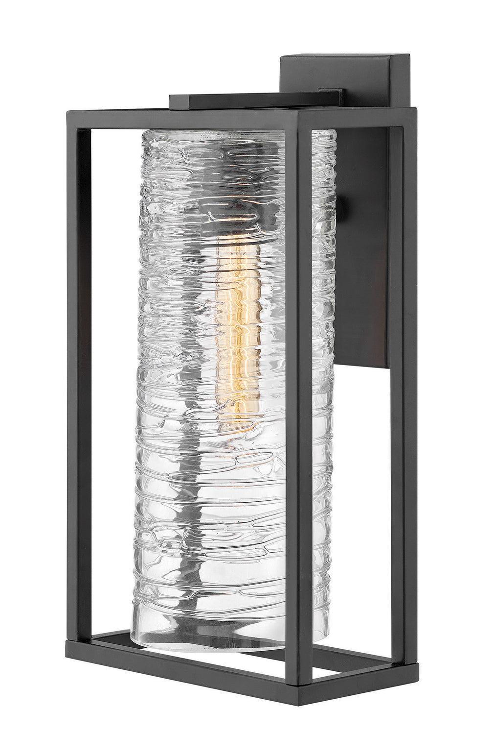  Pax Medium Wall Mount Lantern In Satin Black
