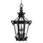  Stratford Hall 9-Light Chain Hung In Heritage With Gold Highlights & Clear Beveled Glass