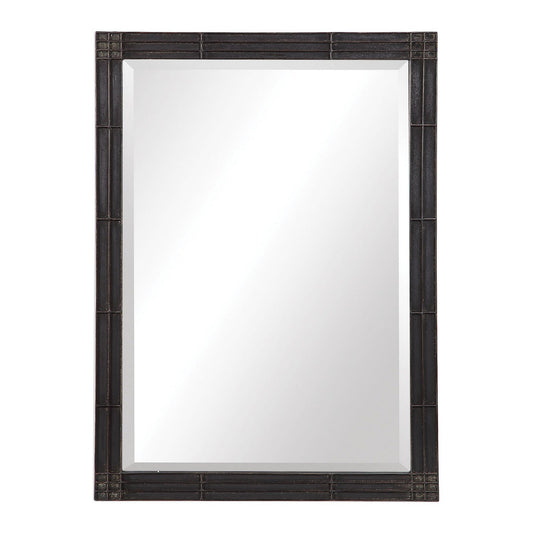  Uttermost's Gower Aged Black Vanity Mirror Designed By Jim Parsons