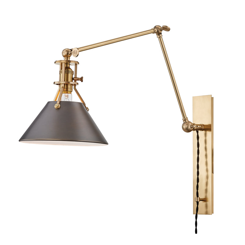  Metal No.2 1-Light Swing Arm Wall Sconce