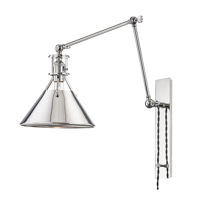  Metal No.2 1-Light Swing Arm Wall Sconce