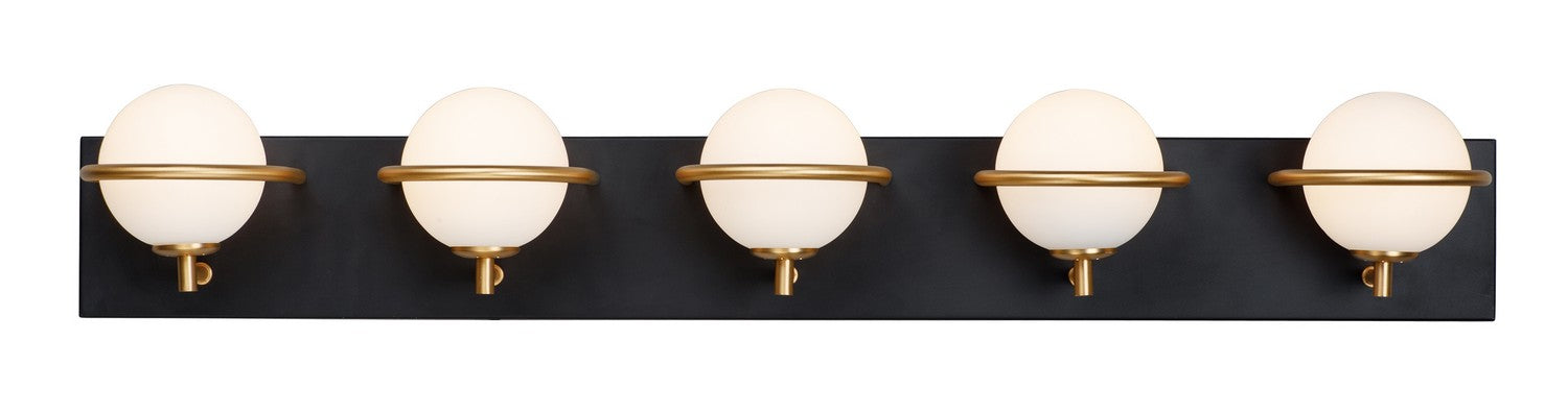 Maxim Revolve 5-Light LED Bath Sconce In Black & Gold