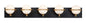 Maxim Revolve 5-Light LED Bath Sconce In Black & Gold