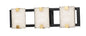 Maxim Radiant 3-Light LED Bath Sconce In Black / Gold Leaf