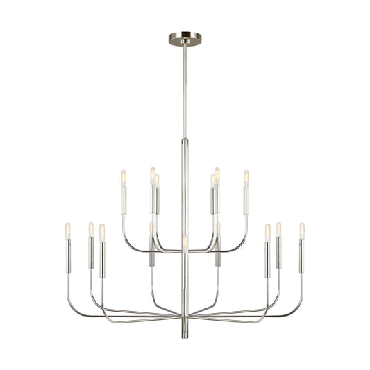  Brianna 15-Light Multi Tier Chandelier In Polished Nickel