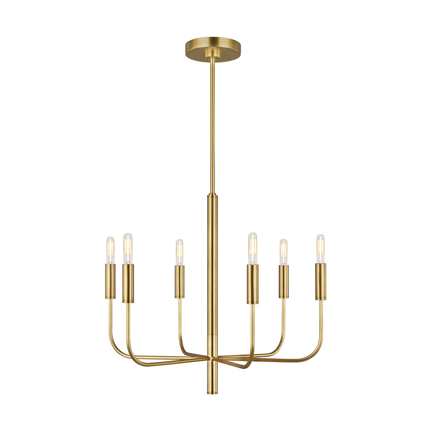  Brianna 6-Light Single Tier Chandelier In Burnished Brass