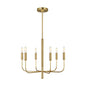  Brianna 6-Light Single Tier Chandelier In Burnished Brass