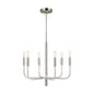  Brianna 6-Light Single Tier Chandelier In Polished Nickel