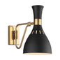  Joan 1-Light Swing Arm Sconce In Midnight Black/Burnished Brass