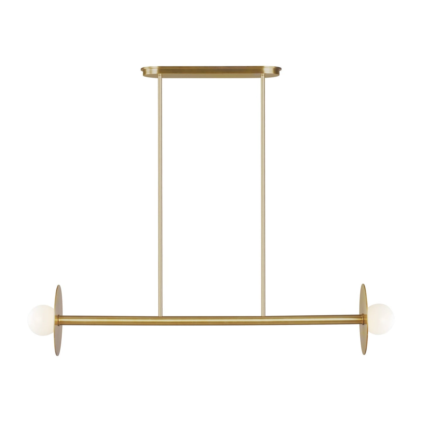  Nodes 2-Light Billiard/Island In Burnished Brass