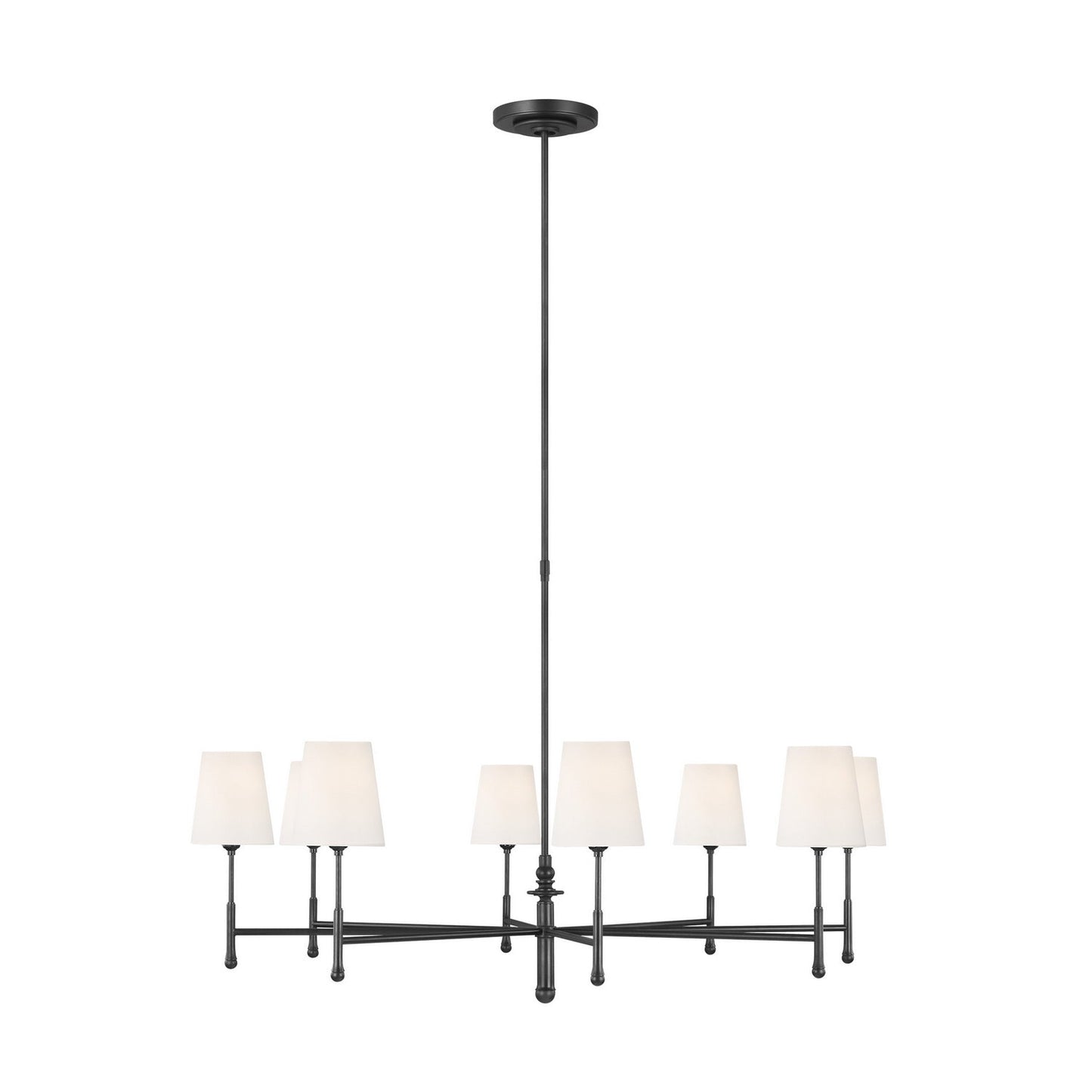  Capri 8-Light Single Tier Chandelier In Aged Iron