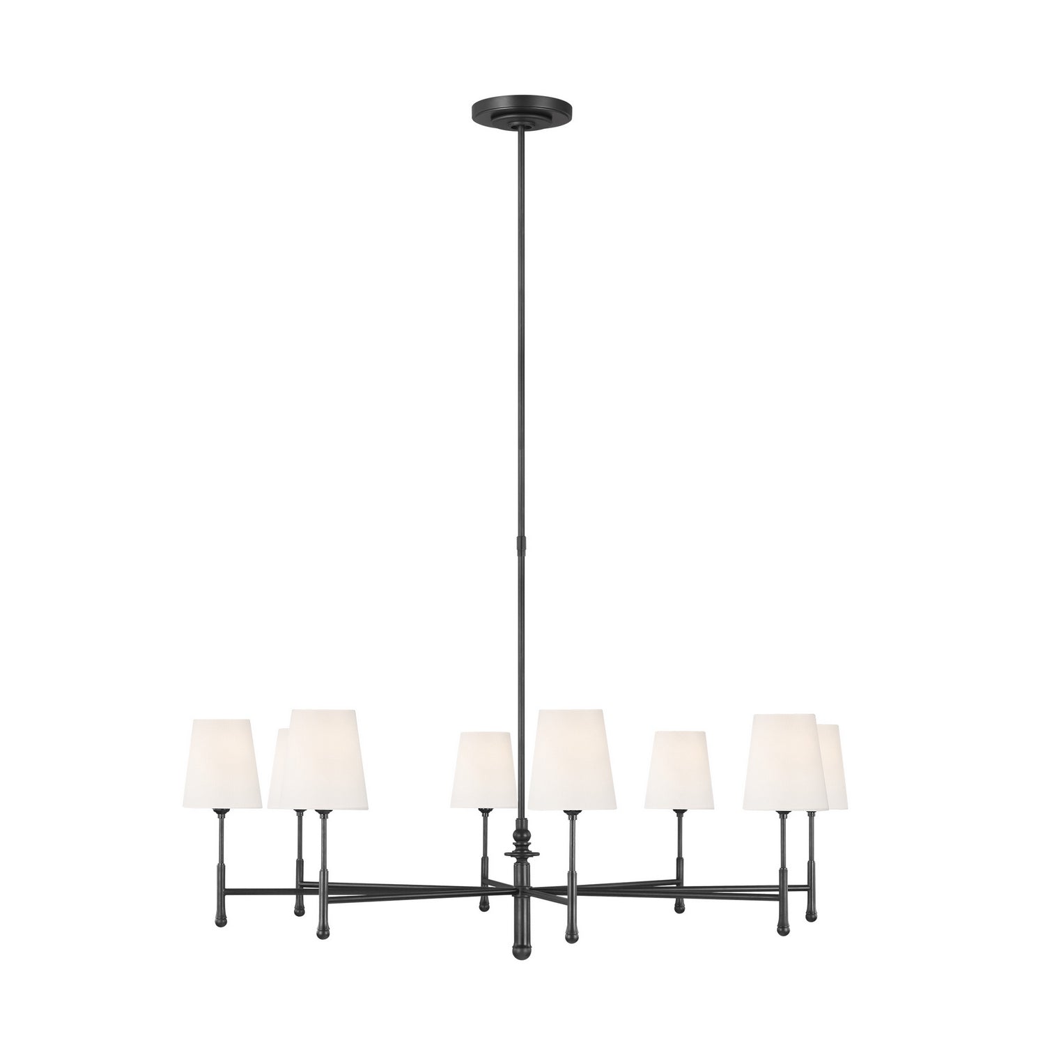  Capri 8-Light Single Tier Chandelier In Aged Iron