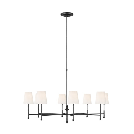  Capri 8-Light Single Tier Chandelier In Aged Iron