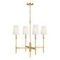  Beckham Classic 4-Light Single Tier Chandelier In Burnished Brass