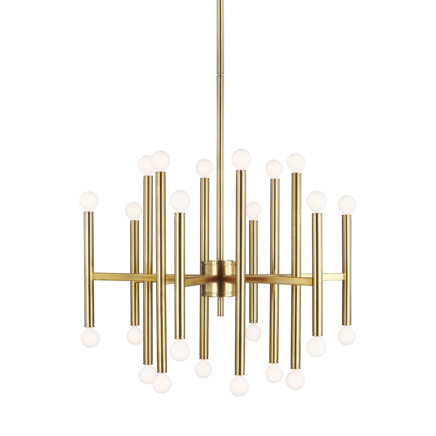  Beckham Modern 24-Light Multi Tier Chandelier In Burnished Brass