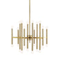  Beckham Modern 24-Light Multi Tier Chandelier In Burnished Brass