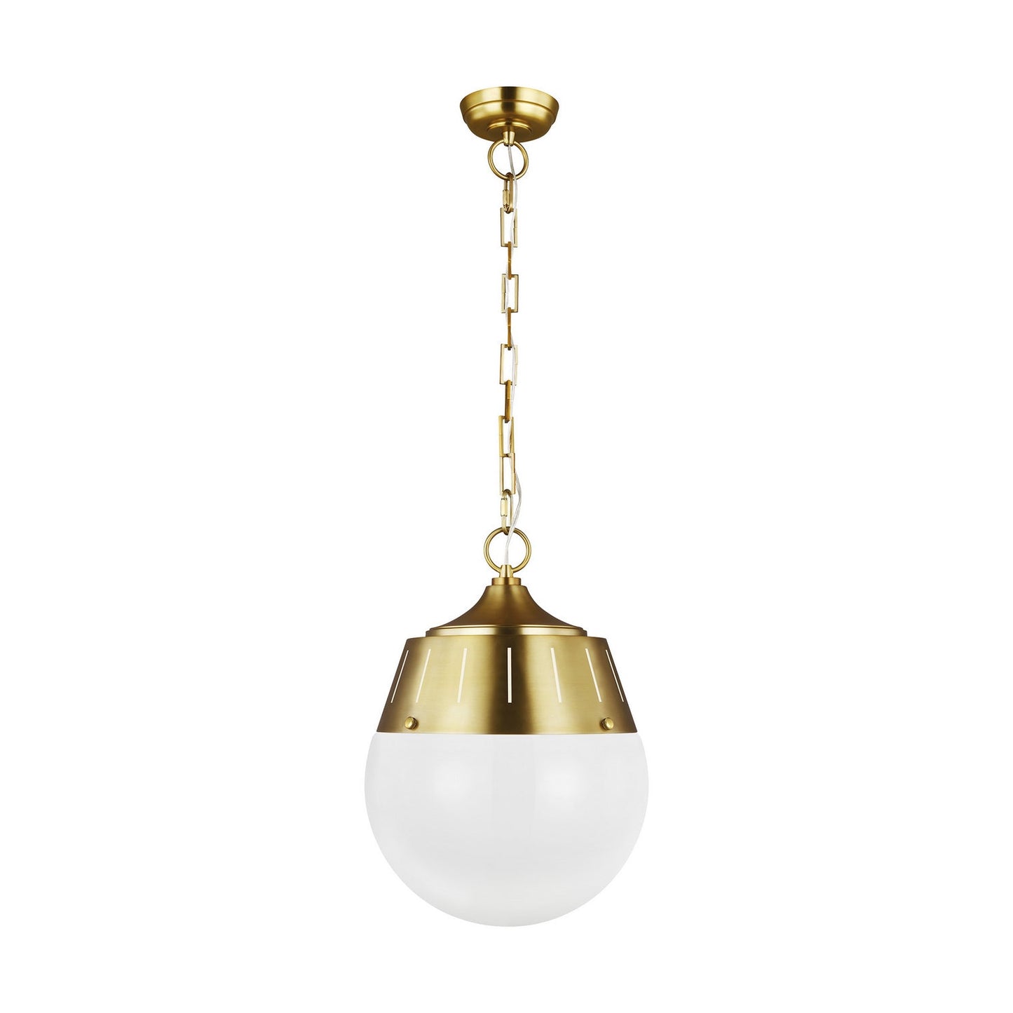  2-Light Pendant In Burnished Brass
