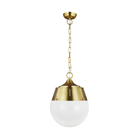  2-Light Pendant In Burnished Brass