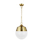  2-Light Pendant In Burnished Brass