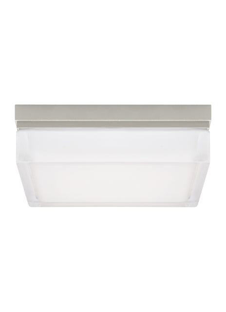  Boxie Large Flush Mount In Satin Nickel