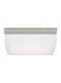  Boxie Large Flush Mount In Satin Nickel