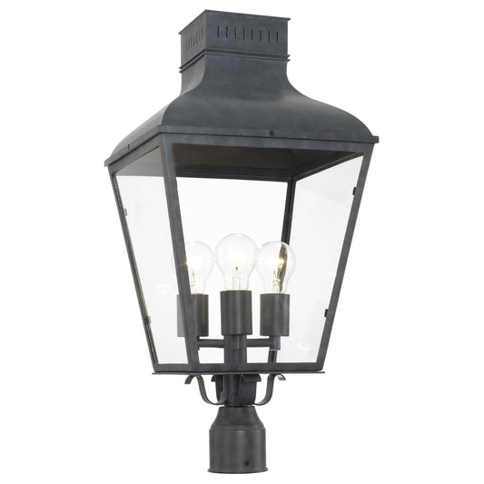 Dumont 3-Light Post Mount In Graphite