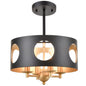  Odelle 4-Light Pendant In Matte Black/Antique Gold